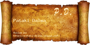 Pataki Dalma névjegykártya